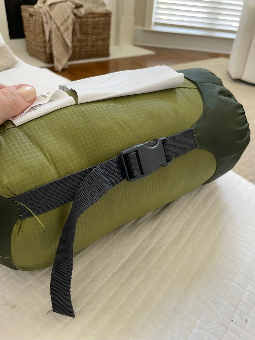 Ozark Trail Olive Green and Gray 50° Warm Weather Mummy Sleeping Bag